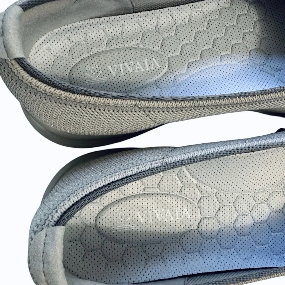 NEW Vivaia Izabel Water-Repellent Round-Toe Sneaker Flats Metallic Diamond - Picture 5 of 8